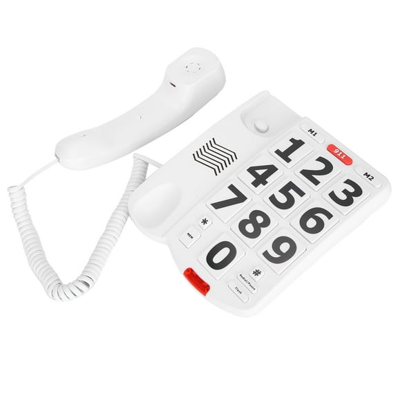 Fyydes Elderly Landline Phone With Big Button Corded Phone For Seniors Hearing Impaired,Elderly Landline With Speakerphone,Big Button Elderly Landline Phone