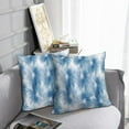thumbnail image 6 of LALILO Throw Pillow Covers Indigo Blue Tie Dye Ink Japanese Modern Cushion Cover 18" x 18", 2 Pack, 6 of 6