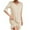 Beige, variant on Fnooota Summer Dresses for Women, Short Sleeve Vacation V Neck Casual Midi Dresses Red Size S-2XL
