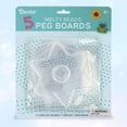 thumbnail image 2 of Darice Fuse Beads Pegboards 5pcs - 5mm Melty Beads Peg Board, Large Clear Plastic Boards Kit for Kids and Adults - 5.5" Square, Circle, Heart, Star, Hexagon, 2 of 6