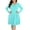 01Nile Blue, variant on Aiyino Plus Size Dresses for Curvy Women Long Sleeve Casual Pleated Swing Dresses with Pockets
