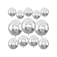 thumbnail image 1 of "20 Globos Metalicos Orbz 4d Fiesta Decoracion Varios Tamaño Lab.g  plata ", 1 of 5