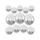thumbnail image 1 of "20 Globos Metalicos Orbz 4d Fiesta Decoracion Varios Tamaño Belug  plata ", 1 of 5