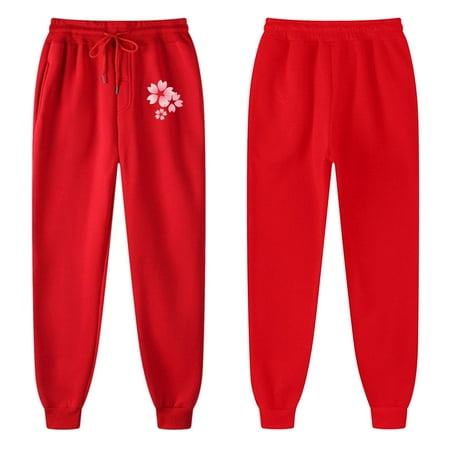 

Womens Sport Trousers Mid Waist Flower Prints Long Pants Casual Work Trousers Long Yoga Pants for Women Maternity