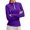 Purple, variant on Women's Long Sleeve High Elasticity Fitted Yoga Running Suit Moisture Wicking Fitness Outfit