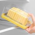 thumbnail image 3 of Caja de Almacenamiento para Cortar Mantequilla, Rebanadora de Mantequilla Que Ahorra Tiempo, Recipiente Refrigerado para Mantequilla con Cortador de Acero Inoxidable, Pequeño, 3 of 5