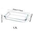 thumbnail image 3 of Glass 11.7X7 Baking Dish 2.4L 11.7X7 Inch Oblong Glass Cake Pan Oven Baking Pan For Lasagna Roasting Non Stick Dishwasher Baking Trays Trays Practical Home Decor, 3 of 4