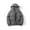 Dark Gray, variant on Winter Hooded Cotton-padded Coat, Unisex, Loose-fitting, Fleece-lined, Puff-patterned Cotton-padded Jacket, Couple's Coat Blue XXXL