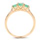 thumbnail image 2 of 0.48 Carat Genuine Zambian Emerald and White Diamond 14K Yellow Gold Ring QJ Model, 2 of 3