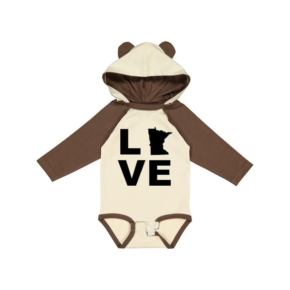 Inktastic Love Minnesota Boys or Girls Long Sleeve Baby Bodysuit