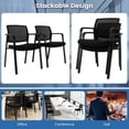 thumbnail image 6 of Costway Conference Chairs Set of 4 Stackable Office Guest Mesh Chair Waiting Room Wheels, 6 of 10