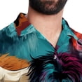 thumbnail image 5 of Yak Men's Short Sleeve Poplin Shirt, Casual Printed Button Down Summer Beach Shirt - Unisex, 5 of 6