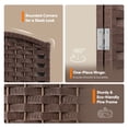 thumbnail image 6 of Jostyle 6 Panel All-Weather Room Divider Privacy Screen, Durable Folding Partition with Sturdy Pine Frame & Premium UV-Resistant Polypropylene Mocha Brown, Waterproof Windproof Indoor Outdoor Use, 6 of 8