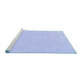thumbnail image 2 of Ahgly Company Machine Washable Indoor Square Solid Blue Modern Area Rugs, 4' Square, 2 of 4