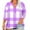 Purple [New Arrivals: Mix, Match & Save], variant on Plus Size Women's Casual Printed 3/4 Sleeve V-Neck Blouse Shirt Top Fashionable and Comfortable Loose Fit Tunic for Women | CSEONE,Blue XL