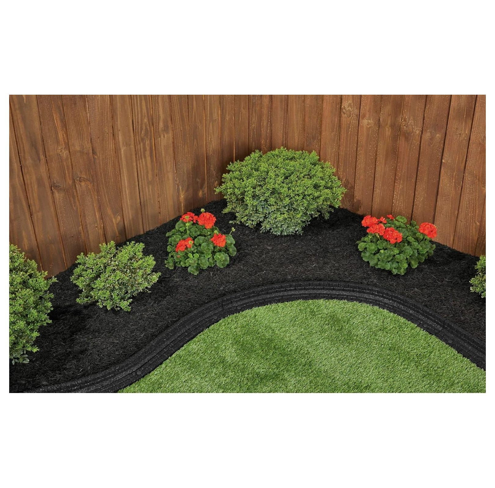 Premium Shredded Rubber Mulch for Gardens, Lawns, and Landscaping | Long Lasting Color | Looks Like Natural Wood Mulch (0.8 Cu. Ft. - 16 LBS, Black)