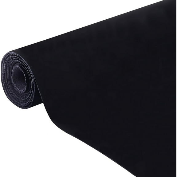 59x13.7 Inches Suede Leather Black Soft Suede Leatherette PU Suede Sheets Fabric Frosted Leather Roll for Handicraft DIY Photography Background Decor Black