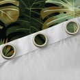 thumbnail image 4 of Manfei Green Gold Leaves Black Out Curtains,Tropical Plant Theme Curtains Pack of 2 (42x63 Each),Monstera Leaf Bedroom Curtains For Teens,Breathable Home Decor, 4 of 6