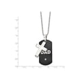 thumbnail image 3 of Mens Stainless Steel Black Plated DAD Dog tag and Cross  Pendant Necklace with Chain (22 inches) for Men, 3 of 5