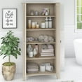thumbnail image 3 of Pemberly Row Armoire de Rangement de Salle de Bain avec Portes en Blanc Antique, 3 of 7