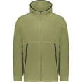 thumbnail image 2 of Augusta Sportswear B29634647 Eco Revive Polar Fleece Hooded Full-Zip Jacket, Olive - 2XL, 2 of 7