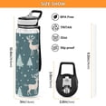 thumbnail image 3 of Deers Pines Trees Snow Sports Water Bottle Portable Travel Mug 32oz BPA Free Leak Proof Straw Transparent Tritan for Gym Yoga Cycling Camping, 3 of 7