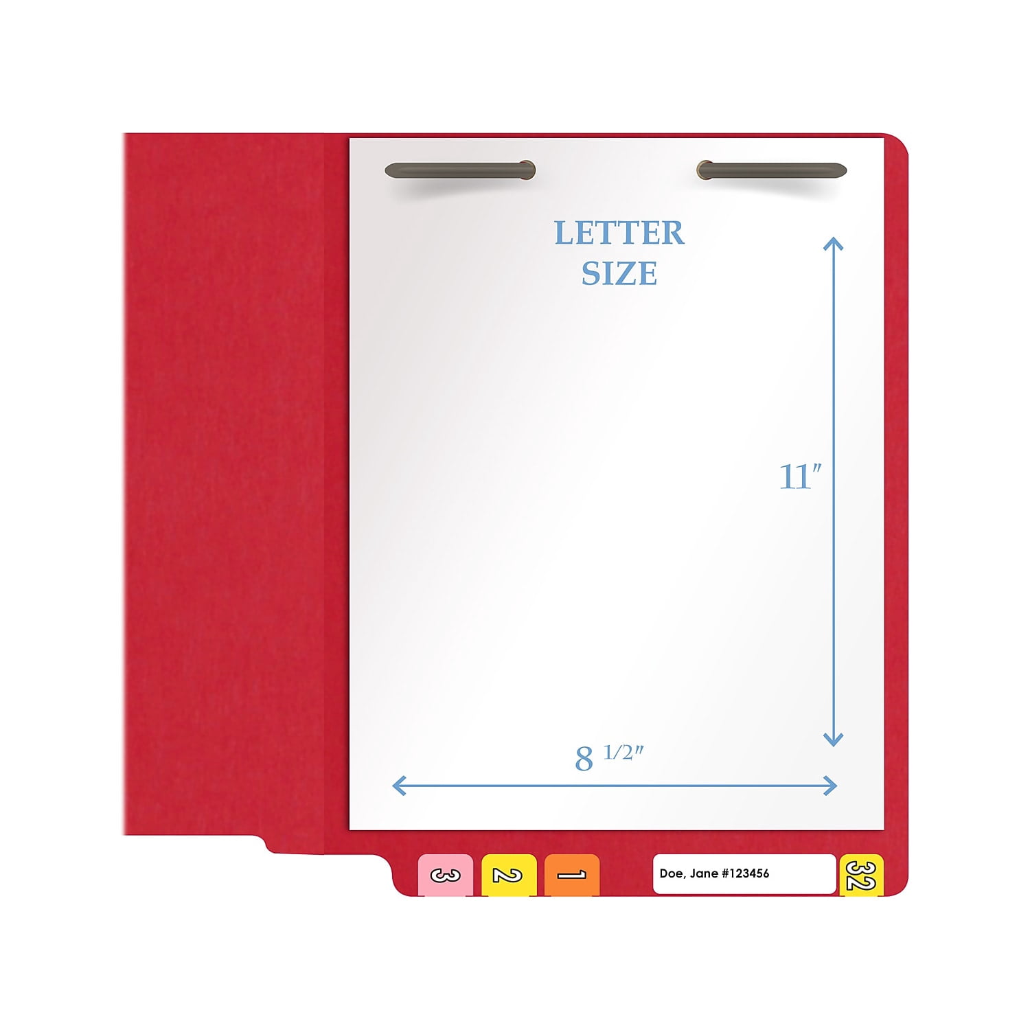 Medical Arts Press Heavy Duty End Tab File Folder Straight-Cut Letter Size Red 40/Box (S-09461-RED)