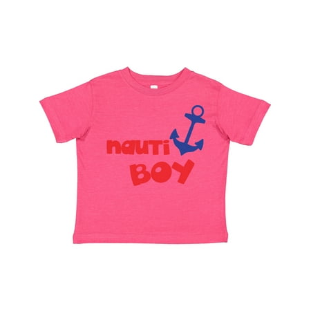 

Inktastic Nauti Boy Boat Anchor Sailor Sailing Nautical Gift Toddler Boy Girl T-Shirt