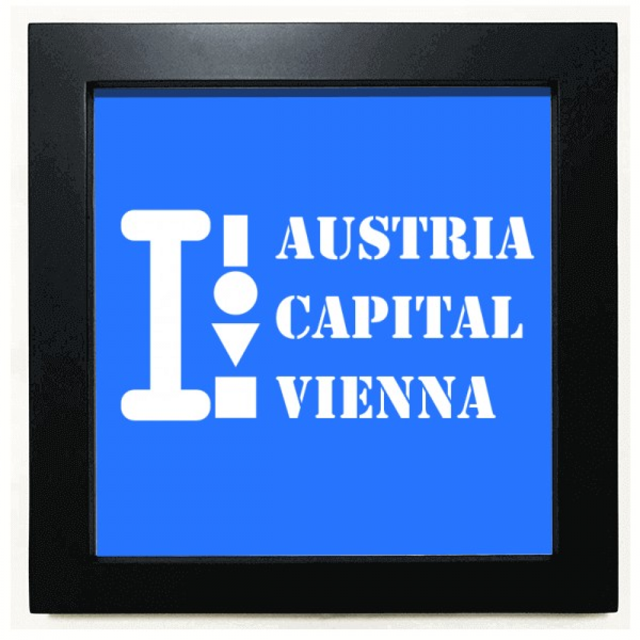 Autriche Capitale Vienna Art Déco Mode Noir Cadre Carré Tableau Mur Table