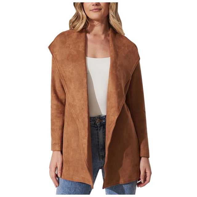 Mrat Cardigan pour Femmes Cardigans Creusés Mode Décontractée Ceinture Manches Longues Col Rabattu Cardigan Hauts Imprimé pour Femmes