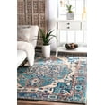 thumbnail image 1 of nuLOOM Corbett Vintage Boho Area Rug, 7' 10" x 11', Blue, 1 of 4