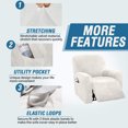 thumbnail image 6 of Stretch Recliner Covers, Recliner Chair Covers for Leather and Cloth Living Room Recliner Chair, Slipcovers with Side Pocket, Extremely Thick Soft, Fitted 24"-33" Seat Width, 6 of 9