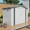 8X6 FT White+gray + Metal, variant on 6X 3.6FT Metal Outdoor Storage Shed, Tool Shed with Peaked Roof Watertight with Clear Window and Lockable Door Compact Metal Tool Room for Garden, Backyard, Patio, Sundries and Bike Storage, Gray
