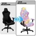 thumbnail image 5 of Jiueut Heart Tie Dye Print Gaming Chair Cover with Armrest Cover, Universal Rotating Chair Cover Anti Slip Computer Chair Slipcovers Washable Gaming Reclining Chair Protection with Elastic Band, 5 of 7
