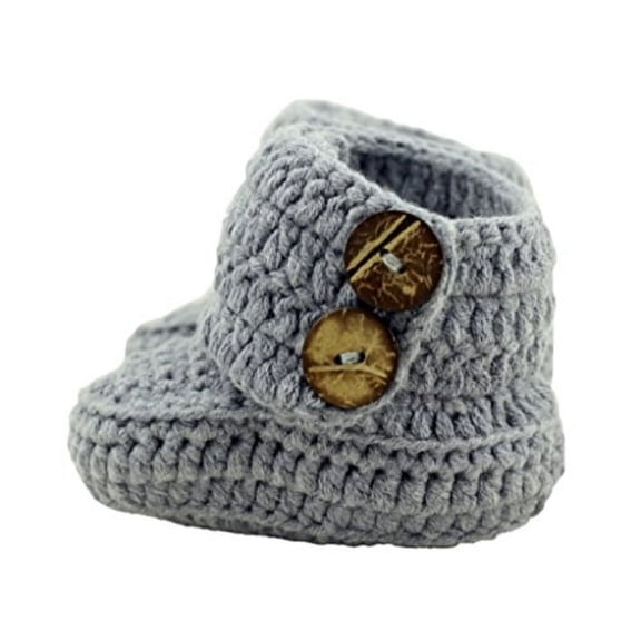 bestknit crochet baby booties newborn socks handmade shoes deep small gray