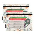 thumbnail image 2 of 2 Pack Pencil Bag 9.84x6.1 Inch 3-Ring Page Turning Folder Zipper Pencil Case Pencil Bag Page Turning File BagCartoon Rabbit, 2 of 6