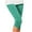 Green, variant on WIZUTIZ Yoga Leggings for Women Capri Breathable Trendy Fitted Ruched Yoga Pants Elastic Spandex Mid Rise 3/4 Length Pants Solid Sweatpants for Ladies Joggers Beach Beige