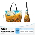 thumbnail image 4 of Kdxio Clear Sky Sunflower for Beach Bag for Women Large Beach Tote Bag Waterproof Sandproof Swim Bag with Zipper Pockets Beach Vacation Travel, 4 of 7