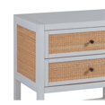 thumbnail image 2 of Morada White Woven Wood Night Stand, 2 of 3