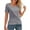 Grey, variant on Women's T-Shirt Round Neck Short Sleeve High-Elasticity Slim-Fit Quick-Dry Sports Top - Pink/Black/Grey/White/Purple/Light Blue/Khaki/Green - M/L/XL/XXL/XXXL (Light blue | XXL)