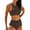 Brown, variant on Relanfenk Swimsuits for Women Bikini Solid Color Floral Print High Waist Two Piece Swimsuits Bikini Sets