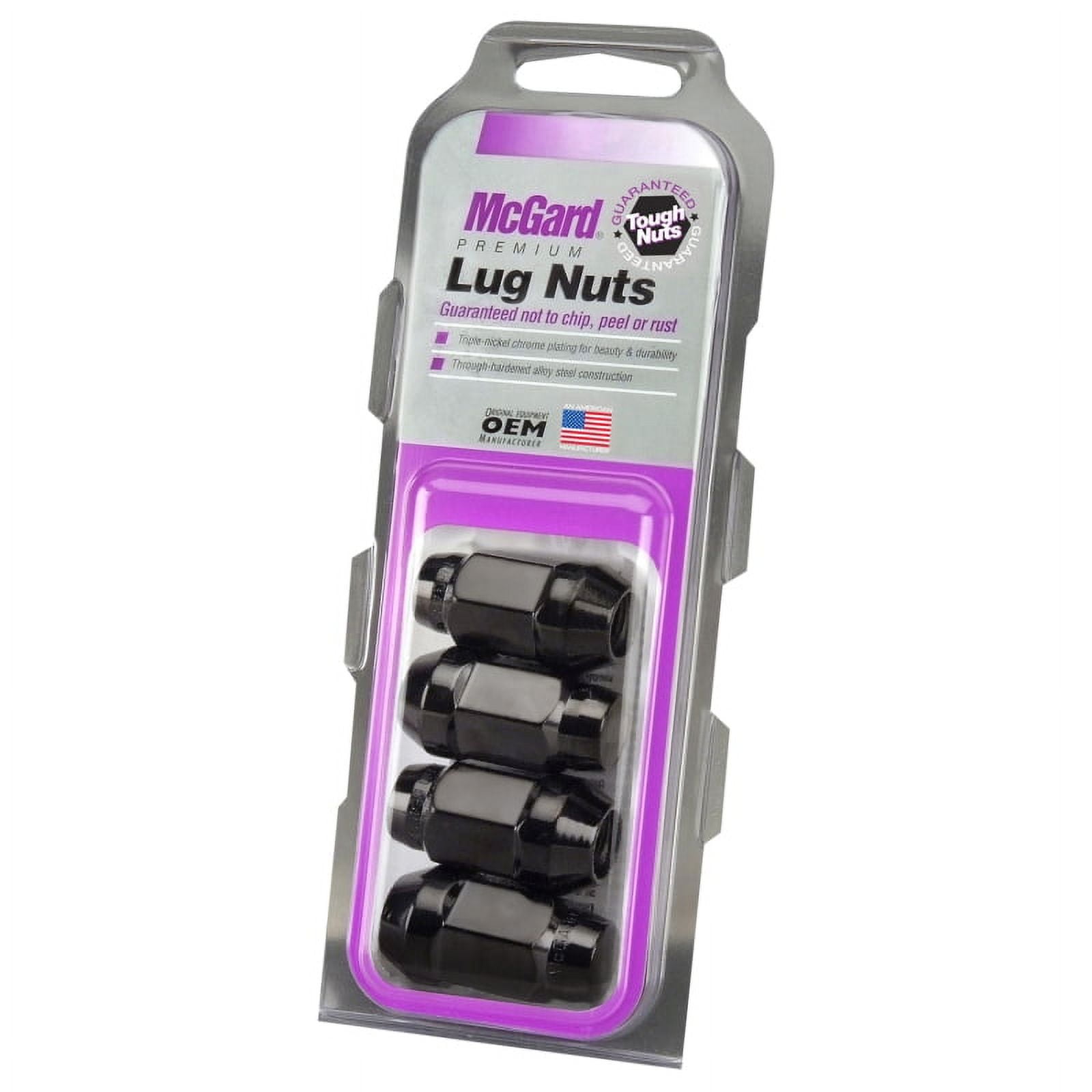 McGard 64074 Chrome/Black (M14 x 1.5 Thread Size) Bulge Cone Seat Style Lug Nut
