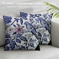 thumbnail image 3 of FUMJ Blue Birds Flowers Pillow Covers ,Blue and White Pillow Covers Outdoor Decorative  Pillow Covers for Couch Bed Sofa Cushion Farmhouse Pillowcases, 3 of 5