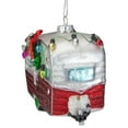 thumbnail image 5 of Northlight Vintage Camper Glass Christmas Ornament - 5" - Red and Silver, 5 of 6