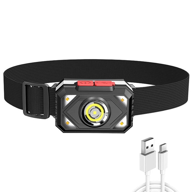 Linterna recargable con montaje en la cabeza para caminar de noche, acampar, andar en bicicleta Hugtrwg Para estrenar