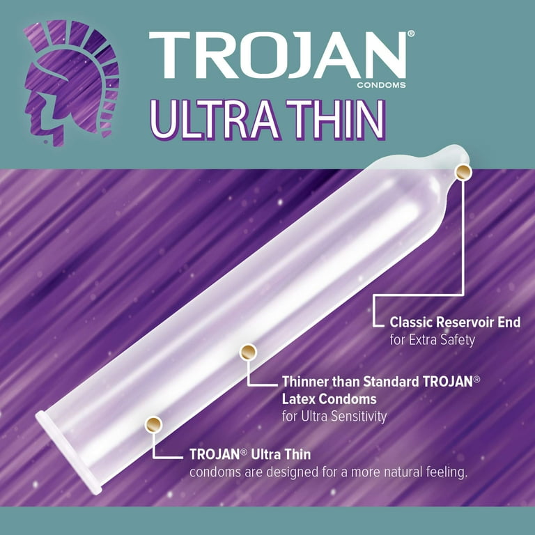 Trojan Ultra Thin Premium Lubricated Condoms - 12 Count (Pack of 14) -  Walmart.com