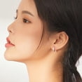 thumbnail image 3 of 925 Sterling Light Hoop Earrings for Ladies Women, 3 of 8