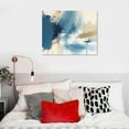 thumbnail image 5 of Orinice Navy Blue Pictures Wall Art Abstract Modern Painting Canvas Brown Watercolor Wall Art Decor Abstract Blue Poster Minimalist Graffiti Prints Blue Artwork for Living Room  16x12in, 5 of 6