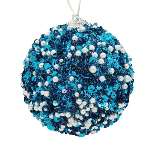 Navidad perla lentejuelas brillo adornos bola árbol de Navidad adorno decoración 8CM Wmkox8yii gf7734
