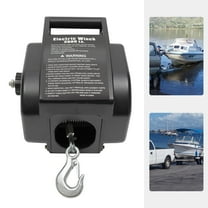 Miumaeov 2000 LBS 12V DC Electric Marine Boat Winch Reversible Trailer Winch With Wired Remote